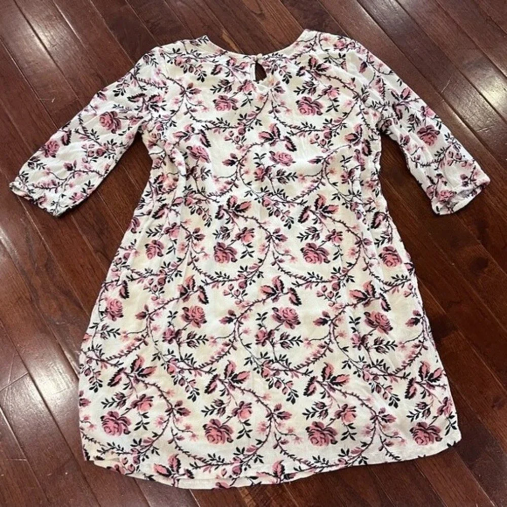 Old Navy girls white floral dress size large